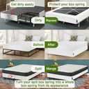 Bedecor 4-9 Inches Split Box Spring Cover King Size White with Stretchy Jersey Fabric Bed Frame Cover Wrap Around 4 Sides Elastic Bed Skirt Alternative Boxspring Cover King/Cal King