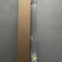 36 inch (Pack of 4) Steel Cap Round Base Acrylic Curtain Pull Wand - Clear Curtain Wand - Invisible Drapery Wand - Drapery Pull Rod (36 Inch)