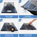 12 Pack Vacuum Seal Bags for Clothing Travel with Electric Air Pump, Packing Cubes Compression for Luggage, Home Storage, Airplane Travel Essentials