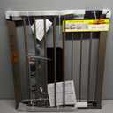 Cumbor 29.7-46" Baby Gate for Stairs, Mom's Choice Awards Winner-Auto Close Dog Gate for the House, Easy Install Pressure Mounted Pet Gates for Doorways, Easy Walk Thru Wide Safety Gate for Dog, Brown