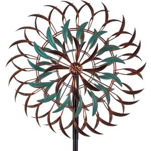 VEWOGARDEN 19" Dia Large Wind Spinner Outdoor with 6 Blades, Metal Kinetic Wind Sculptures & Spinners for Yard, Garden, Lawn Decorations