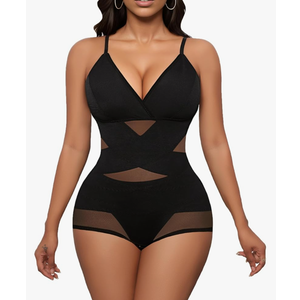 Avidlove Shapewear Bodysuit for Women Body Shaper Tummy Control Shapewear Plus Size Body Suits with Snap Crotch, M