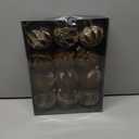 Ciaell 12PCS Brown Velvet Christmas Ornaments - 3.15inch Christmas Tree Balls - Shatterproof Plastic Balls Xmas Hanging Ornaments with Gift Box for Holiday Indoor Outdoor Decorations