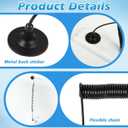 Blulu 10 Pcs Remote Control Holders Tethers with Spring Ropes Retractable Remote Control Leash Coiled Security Cable for TV DVD Game Console Tablets, Wall-Mount with Adhesive, Anti-Loss, 1.5m/ 4.9ft