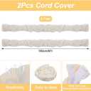 2 Pcs Fabric Cord Cover, 6 Feet Chandelier Chain Cover for Lighting Wires and Lamps, Easy Install Cable Management Solution, Beige