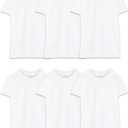 Fruit of the Loom Men's Crew Tee Undershirts, Moisture Wicking & Tag Free, l (3X-Large Big, Big Man - White - 6 Pack)