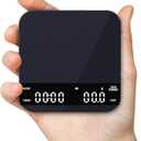 Ultrean Mini Coffee Scale with Timer, Rechargeable Espresso Scale, 2kg/0.1g Accurate Scale for Espresso and Pour-Over Coffee, Portable Digital Kitchen Scale with 3 Brewing Modes