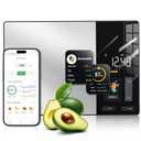 KUAIVO Smart Nutrition Food Scale with TFT Display, Tracks Calories, Fat, Carbs & Protein, Works with App for Daily Reports, 50 Built-in Foods, 23 Nutrients, Digital Kitchen Scale for Meal Prep (Black)