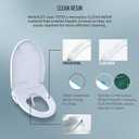 TOTO WASHLET C5 Electronic Bidet Toilet Seat with PREMIST and EWATER+ Wand Cleaning, Elongated, Cotton White - SW3084#01