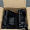 HAIXIN Adjustable 10 Tier Shoe Organizer - Narrow Plastic Vertical Shoe Rack for Closet, Entryway, Boots - Stackable Shoe Cabinet (Black) (10.24"D x 19.13"W x 22.95"H)