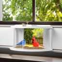 Upgraded Window Bird Feeder Inside House for Viewing, 180° Clear View Wooden Window Tray Bird Feeder, Spraying Without Irritating Odor, for Watching Wild Birds & Squirrels, 

42"L x 9.5"W x 9.13"H