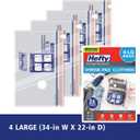 Hefty Shrink-Pak - 4 Large Vacuum Storage Bags for Clothes, Pillows, Towels, or Blankets - Space Saver Vacuum Sealer Bags Ideal Under Bed Storage Solutions