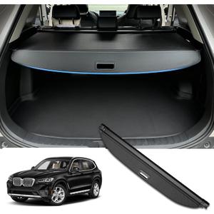 MIALUTY Cargo Cover for 2018-2024 BMW X3 Retractable Trunk Cover X3 Accessories Anti-Peeping Anti-Theft Privacy Screen, Trunk Luggage Shield Shade Carbon Fiber Texture