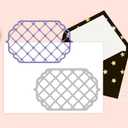 BENECREAT 4 Styles Net Lace Frame Cutting Dies, Grid Background Metal Cutting Dies for DIY Paper Craft Card Making Scrapbooking Decor