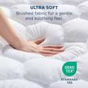 Bedsure Mattress Pad - Soft Mattress Topper for College Dorm Room Essentials, Extra Long Twin Quilted Fitted Bed Cover Protecto, Washable, White, Size 88x88