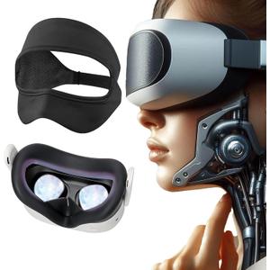 3 x 2Pcs Silicone Breathable Facial Cover for Meta Quest 3S | Elastic sweat-resistant silicone cover protects skin and brings comfy long-time VR gameplay