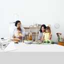 54 Inch X 300 Feet Plastic Table Cover Roll Disposable Tablecloth with Slide Cutter for All Type/Shape Tables | Table Cover for Party, Picnic, Banquet & Outdoor Activities (White)