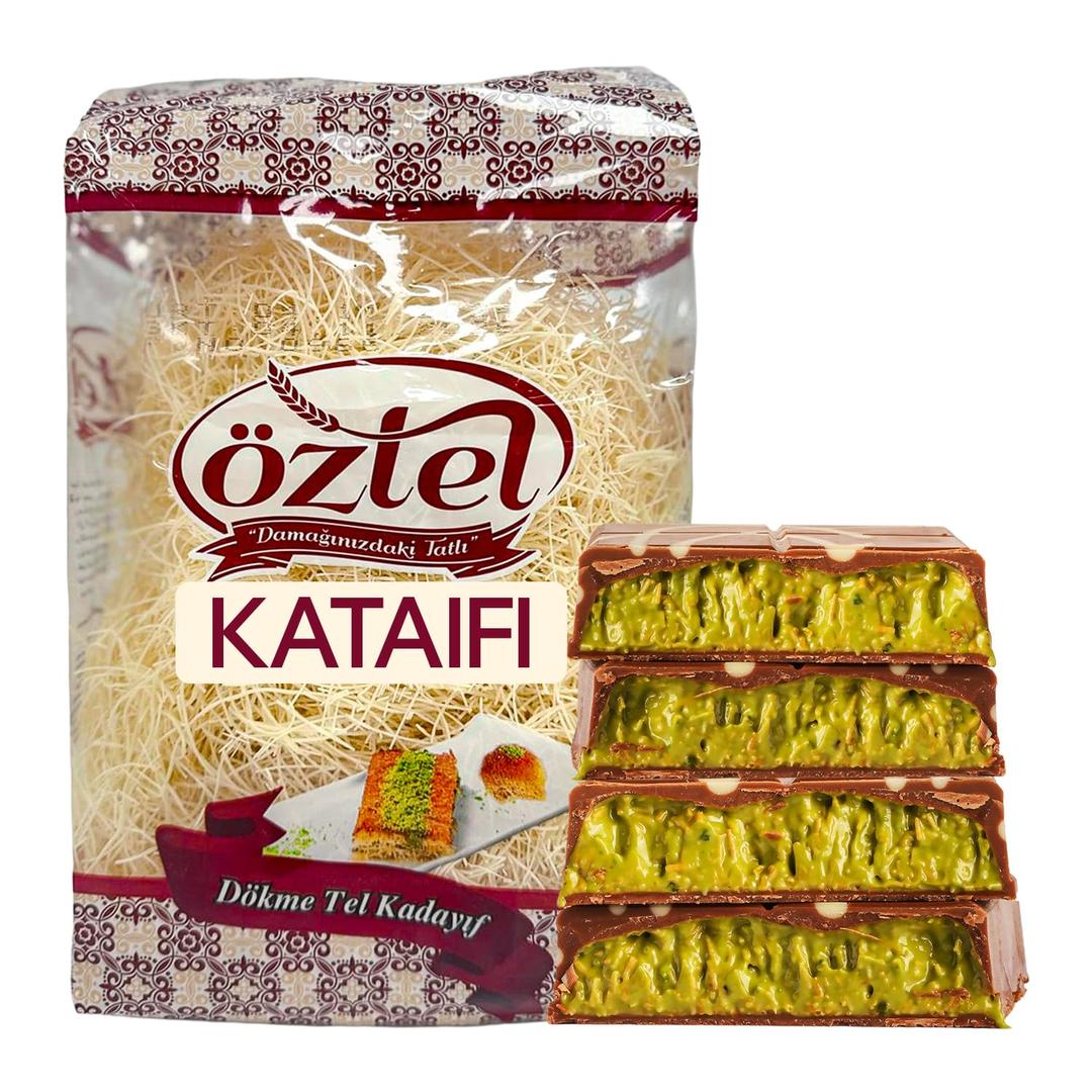 2 x Kataifi for Dubai Chocolate,(14.4 oz - 0.9 lb) oz Dried & Chopped Shredded Phyllo Dough, Natural Kataifi Shredded Fillo Dough