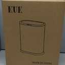 KUK Stainless Steel Bathroom Trash Can Automatic Touchless with Removable Inner Bucket, Waterproof, 1.6 Gallon Smart Trash Can with Lid for Bathroom Bedroom, Office - Gray