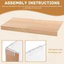 CroBlissful 8 Pcs Wire Shelf Covers 14x12 Inch Faux Wood PVC Shelf Liners Thick Rigid Wire Rack Covers with 7 Holders Adjustable for Closet Pantry Bathroom Mat Removable Interlocking Waterproof