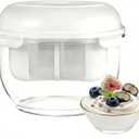 Yogurt Strainer-[2.2QT/0.56GAL]Large, [1.16QT/0.29GAL]Filter Capacity, Spring-Assisted Yogurt Filter, Stainless Steel Mesh, BPA-Free Detachable for Homemade Greek Yogurt