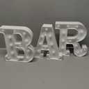 BAR - Illuminated Marquee Pub Bar Sign - Lighted Word Pre-Lit Battery Operated (23.03-in x 8.66-in) (White)