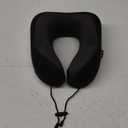 1pc Travel Pillow for Airplane Memory Foam Neck Pillow, Soft & Support Travel Pillow with Storage Bag for Travelling, Sleeping Rest, Car, Train and Home Use(Black)