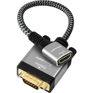 HDMI to VGA Adapter, Uni-Directional HDMI Female (Source) to VGA Male (Screen) Converter Connector, HDMI Computer to VGA Monitor Adapter for Monitor, PC, Raspberry Pi, Desktop, Projector, Roku, Xbox