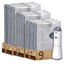 Vacbird Vacuum Bags for Travel with Rechargeable air Pump, Carryon Size Compression Packing Bags for Luggage and Suitcase, Space Saver for Clothes and Clothing 9 Combo Travel Size