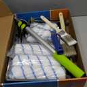 Paint Roller Kit with Extension Pole, 27 Piece Set, 2 to 4 Ft Pole, 4"9" Paint Rollers, Paint Brushes Set for Professional Painting,House Paint Roller for All Latex and Oil Paints & Stains