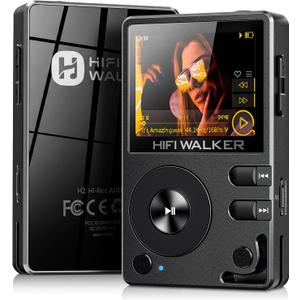 HIFI WALKER H2 HiFi MP3 Player with Bluetooth, Lossless DSD DAC FLAC, High Resolution Music Player, Portable Audio Player with 128GB Memory, Supports up to 512GB (Black)