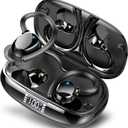 Wireless Earbuds for Small Ear, HiFi Stereo Sport Bluetooth 5.3 Headphones with Earhooks, 48H Deep Bass Ear Buds with LED Display, Noise Cancelling, IP7 Waterproof Earphones Built-in Mic for Running