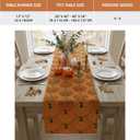 Soft Plush Faux Fur Jacquard Pumpkins Fall Rustic Table Runner, Seasonal Autumn Kitchen Dining Fall Table Decoration Halloween Table Runner for Home Party Decor 13x72 Inch Thanksgiving Decorations