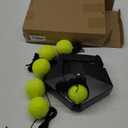 Portable Tennis Trainer Practice Rebound with Metal Base Tennis Trainer Practice Equipment with 6 Highly Elastic String Balls for Adult Kids and Beginners