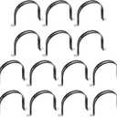 uxcell 14 Pcs 120mm(4-3/4") Cable Clamp, 304 Stainless Steel Rubber Coated Cushioned Insulated Cable Clamp 2 Hole U-Tube Strap Clamp for Lines Pipe Hose Wire Cord Installation, Black