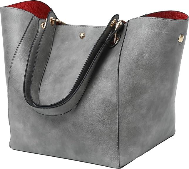 sqlp Large Work Tote Bag for Women Designer Purses and Handbags Big bags Ladies Travel Crossbody Purse (One Size, Grey)