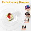 100 PCS Clear Plastic Plates, Plastic Disposable Plates Include 50 Dinner Plate and 50 Dessert Plate Perfect for Holiday, Birthday, Wedding & Party