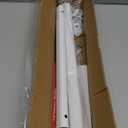 Oval Closet Rod for Hanging Clothes 18 to 40 Inch Adjustable Closet Rods 1 inch Diameter With End Supports White Poles Bar Closet Rod Expandable for Wardrobes