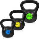 HULKFIT Kettlebell Sets Wide Grip 3-Piece Kettlebells Exercise Fitness Weight Set