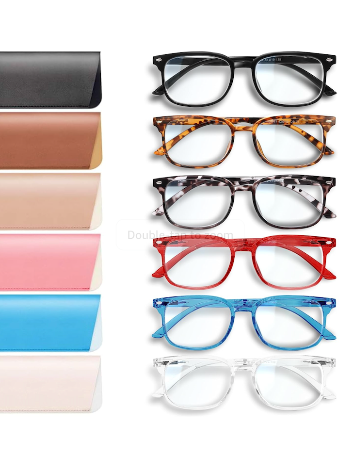 NOVIVON 6 Pack Reading Glasses for Women, Reading glasses men, Blue Light Blocking Readers, Computer eye glasses, Cheaters +3.0
