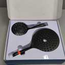 MakeFit Dual Handheld Shower Head Combo, 2-in-1 Rain Shower Heads System 8 Inch Rainfall Shower Head and 10 Modes High Pressure Hand Held Showerhead with Built-in Power Wash (Black)