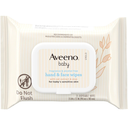 Aveeno Baby Fragrance-Free Hand & Face Wipes with Oat Extract & Aloe, Cleansing & Moisturizing Baby Wipes for Sensitive Skin, Sulfate-, Alcohol-, Paraben- & Dye-Free, Hypoallergenic, 25 ct (Pack of 4)