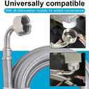 TTFLEX Universal Dishwasher Hose with 90 Degree FGH Elbow, Water Supply Line, Premium Braided Stainless Steel- 6 FT