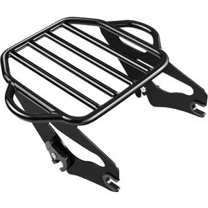 Benlari Gloss Black Detachable Luggage Rack 2-Up Mounting Rack Compatible for Harley Touring Road King Street Electra Glide 2009-2024 2021 2020 2019 2018 2017 2016 2015 2014 2013 2012 2011 2023