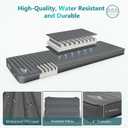 Self Inflating Sleeping Pad with Electric Pump, 4" Ultra-Thick Memory Foam Camping Pad with Pillow, 9.5 R-Value Insulated Camping Mattress, Grey