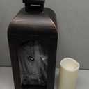 DECORKEY LED Lantern Decorative Outdoor&Indoor, Set of 2 (17&13) Black Metal Lanterns Decor, Vintage Hanging Candle Holder for Home Porch Wedding Halloween Christmas Decorations Battery Powered