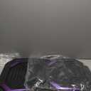 PIC AUTO Heavy Duty Rubber Floor Mats, Purple Aluminum Film Car Mats Set, Front and Rear Car Mats with Anti-Slip Backing, All Weather Protection, Trim-to-Fit for Automotive SUV, Sedan, Van