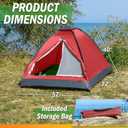 2 Person Camping Tent with Rain Fly and Carrying Bag Lightweight Outdoor Pop Up Tents for Camping Essentials, Music Festivals, Backpacking, Hiking, or Beach Shelter by Wakeman Outdoors