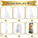 Marspark Poster Stand Self Stick Easel Back Poster Board Stand Convenient Peel and Stick Self Adhesive Easels Display Cardboard Sign(12 Inch,White,12 Pack)