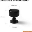 6 Pack Matte Black Cabinet Knobs, Single Hole Round Drawer Handle